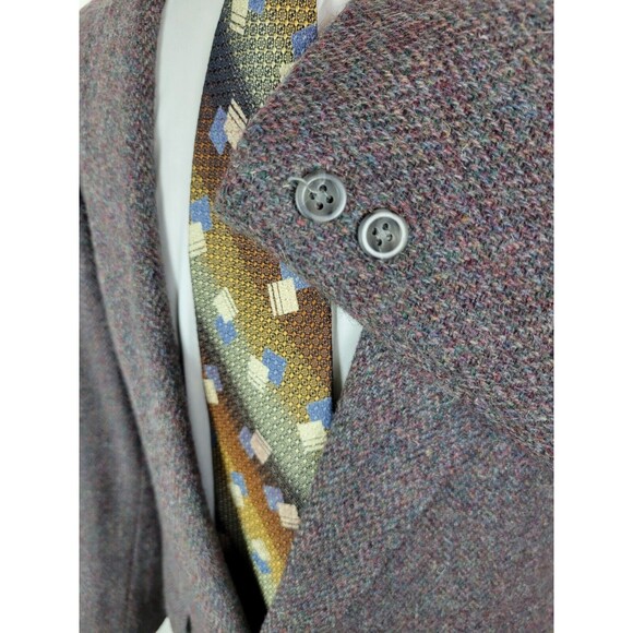 Vtg‎ Magee Tweed Mens Donegal Wool Tweed Sport Coat Jacket 44L - Picture 8 of 11